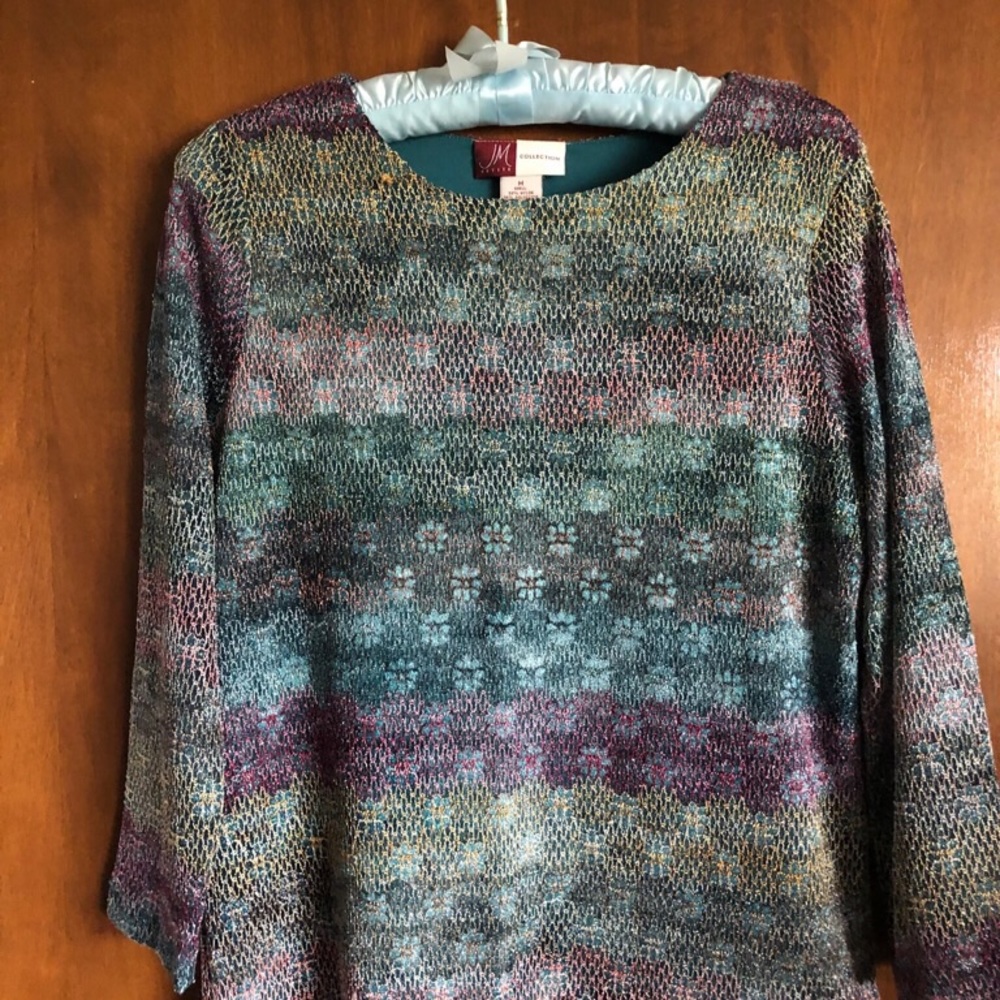 Multicolored top.